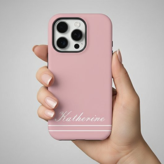 Script Name Minimalist Pink iPhone Hoesje