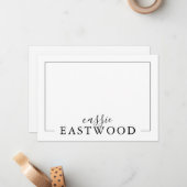 Script Name Serif Note Cards Notitiekaartje (Voorkant / Achterkant in situ)