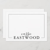 Script Name Serif Note Cards Notitiekaartje (Voorkant / Achterkant)