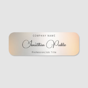 Script Name Silver Sjabloon Elegant Typografie Naamplaatje