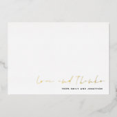 Script Name Wedding Hartelijk dank! Luxe Folie Folie Uitnodiging (Voorkant)