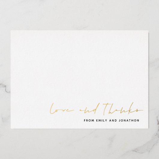 Script Name Wedding Hartelijk dank! Luxe Folie Folie Uitnodiging (Voorkant)