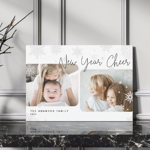 Script neige 2 Photo Bonne année Carte de vacanc
