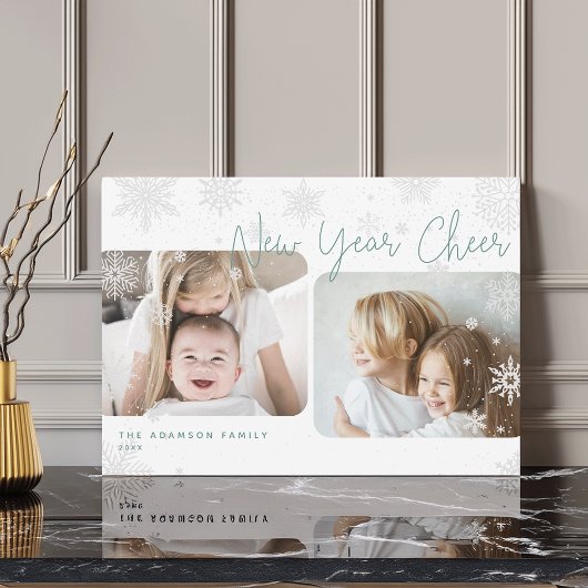 Script neige | 2 Photo Bonne année Carte de vacanc