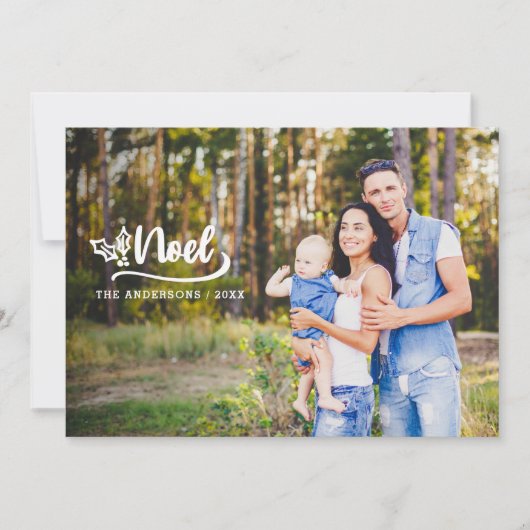 script noel photo moderne vacances cartes photos (Devant)