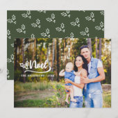 Script Noel Photo Moderne Vakantie Fotokaarten Feestdagenkaart (Voorkant / Achterkant)