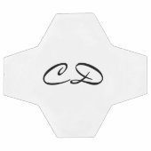 Script noir blanc monogramme initiales (Plat)