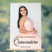 Script noir élégant Quinceañera Photo (Neutre)