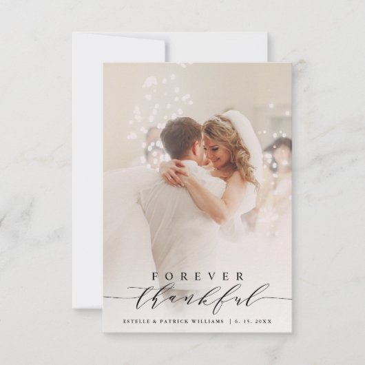 Script noir pour toujours Merci Mariage 2 Photo (Devant)