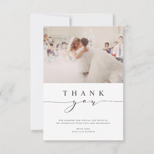 Script noir pour toujours Merci Mariage 2 Photo (Dos)