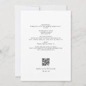 script noir tout en un faire-part de mariage (Dos)