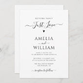 script noir tout en un faire-part de mariage (Devant / Derrière)