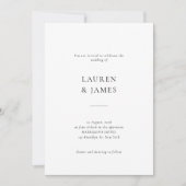 Script officiel Faire-part de mariage noir et blan (Devant)