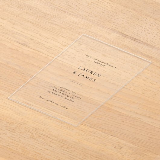 Script officiel Faire-part de mariage noir et blan (Poser)