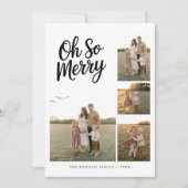 Script Oh So Merry Family 4 Photo Carte de Noël (Devant)