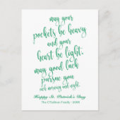  script Old Irish Blessing St. Patrick's Day Briefkaart (Voorkant)
