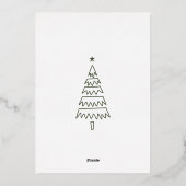 Script Olive Green Noël Foil Invitation (Verso)