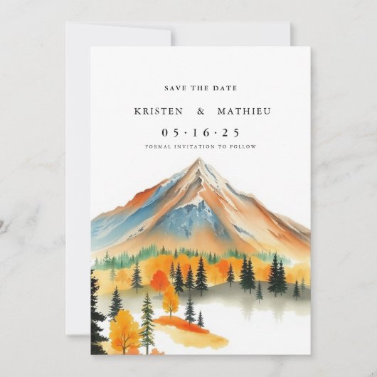 Script Online Mountain Save The Date (Voorkant)