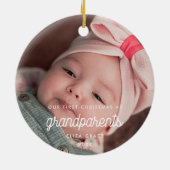  script Ons Eerste Kerstfeest als grootouders Keramisch Ornament (Achterkant)