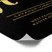 Script or chic | Poster noir 2015 des diplômés (Coin)