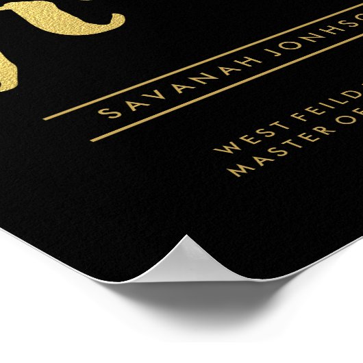 Script or chic | Poster noir 2015 des diplômés (Coin)