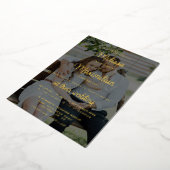 Script or moderne 2 photos Invitation feuille mari (Rotation)