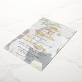 Script or moderne 2 photos Invitation feuille mari (Rotation)