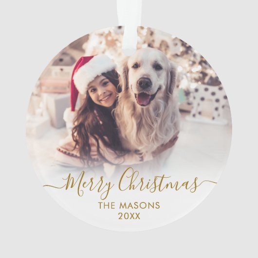 Script Or moderne Blanc 2 Photo Joyeux Noël (dos)