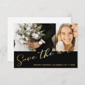 script or noir 2 photo enregistrer la carte date (Devant / Derrière)