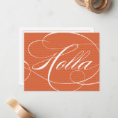 SCRIPT ORANGE HOLLA | CARTES DE NOTE (Devant/Arrière en situation)