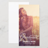 Script Overlay Afstudeer Uitnodiging (Voorkant / Achterkant)