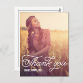 Script Overlay Afstuderen bedankkaart Briefkaart (Voorkant / Achterkant)