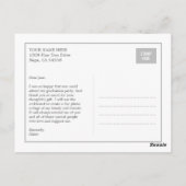 Script Overlay Afstuderen bedankkaart Briefkaart (Achterkant)