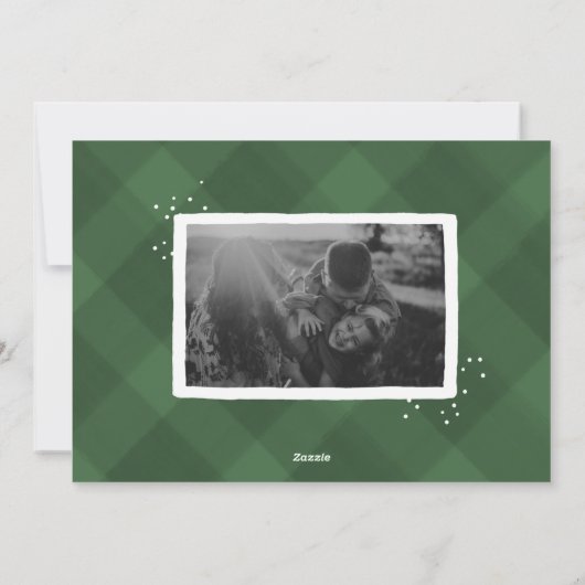 Script Peace Green | Carte photo de Noël (Dos)