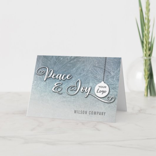 Script Peace & joy logo d'entreprise Carte de vaca (Devant)