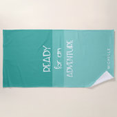 Script personnalisé Aventure | Serviette de plage (Devant)