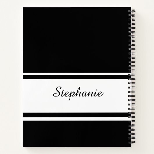 Script personnalisé de nom à deux tons Journal cad (Dos)