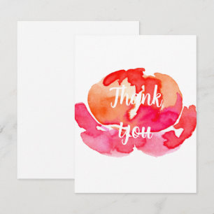 Script personnalisé en fleur rose Merci blanc