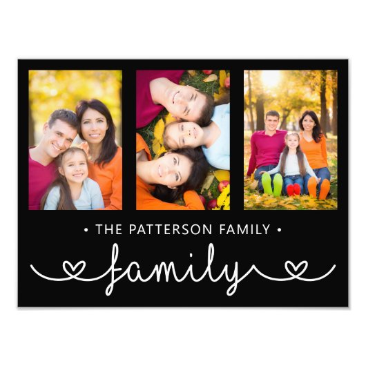 Script personnalisé famille 3 Modèle photo (Devant)