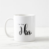 Script personnalisé M. et Mme Bride Mariage Mug (Gauche)