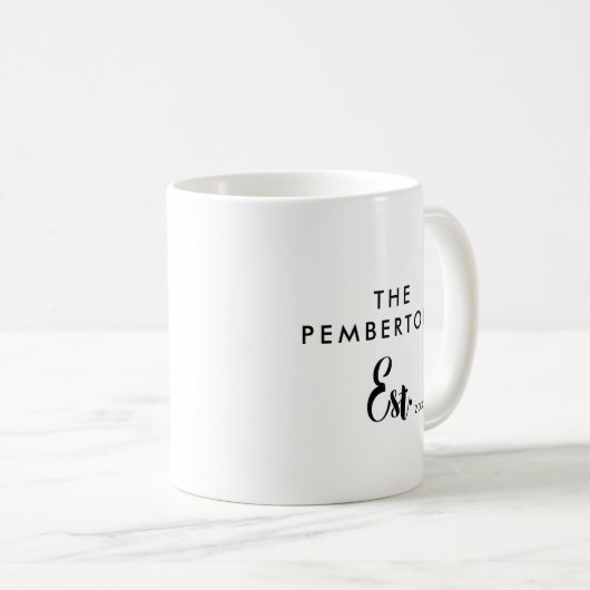 Script personnalisé M. et Mme Groom Mariage Mug (Devant droit)