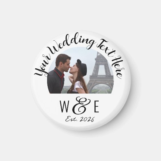 Script Personnalisé Texte Fridge Magnet Wedding Fa (Devant)