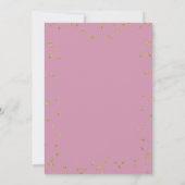 Script Petals en Prosecco Pioen Roze Kaart (Achterkant)