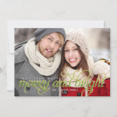 Script pétillant Joyeux et carte de vacances brill (Devant)