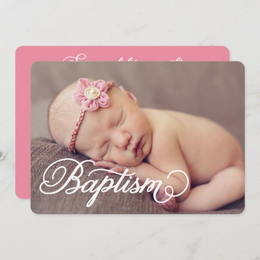 Script photo complet| Invitation au baptême (Devant / Derrière)