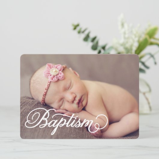 Script photo complet| Invitation au baptême (Debout devant)