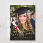 Script photo de grade Gold Black Invitation (Devant)