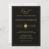 Script photo de grade Gold Black Invitation (Dos)