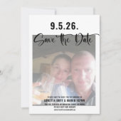 Script photo Enregistrer la date Invitation (Devant)