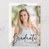 Script Photo Graduation Party Kaart (Voorkant / Achterkant)
